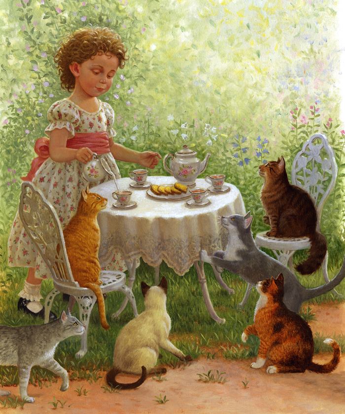 Ruth Sanderson / Cat Tea Party