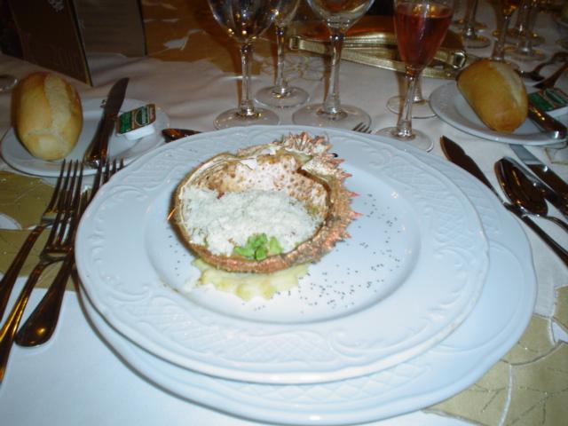 Spider crab with parmesan gratin